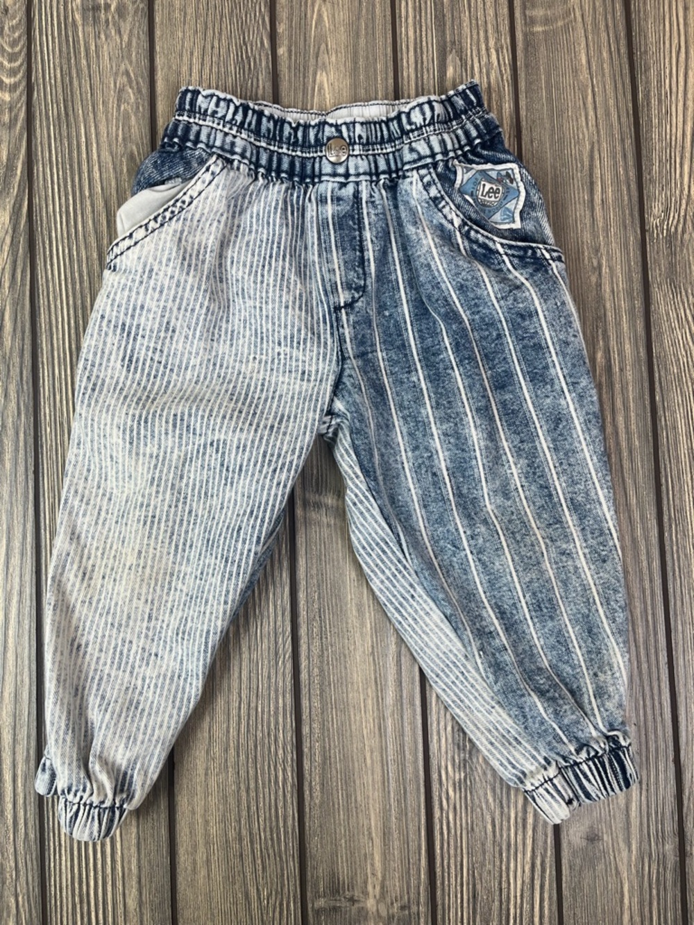 Vintage Lee 24Month Baby Jeans Acid Wash Mixed Print